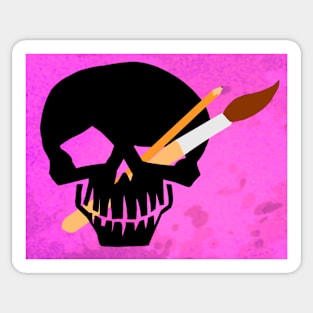 Artist Skull Sticker